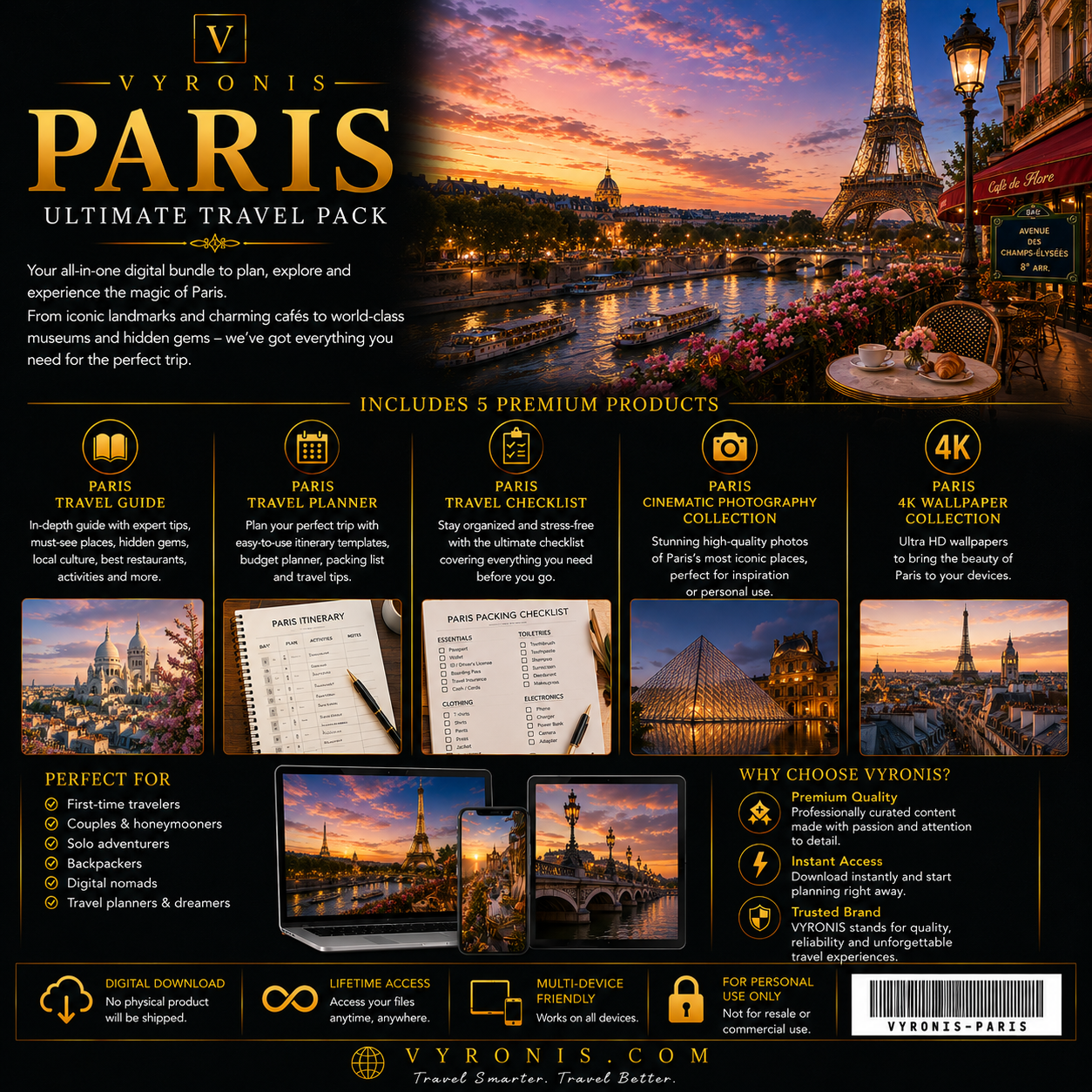VYRONIS Paris Ultimate Travel Pack