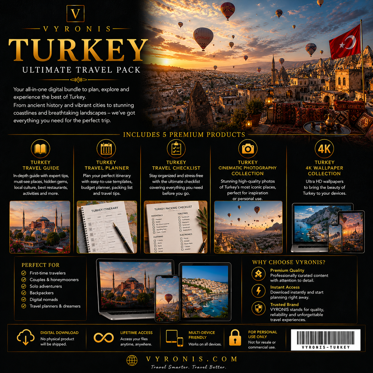 VYRONIS Turkey Ultimate Travel Pack